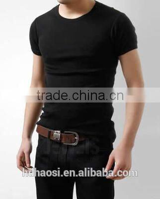 New Fashion 100% cotton slim fit sport Tee shirt,Tight Breathable short sleeve shirt for men , Custom V Neck T-shirt design