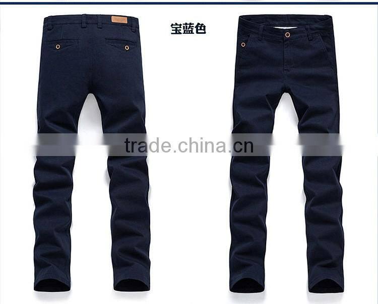 wholesale khaki/white/black/beige 100% cotton summer pants for men long pant man trousers