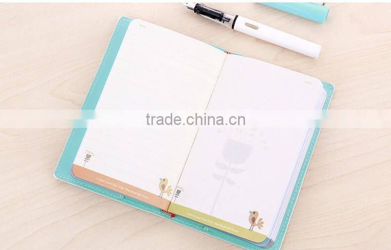 faux leather cover traveling planner with elastic customizable logo person diary planner/organzier