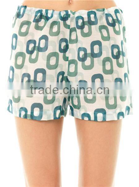 Chain Print Compression Waist Design Women Shorts