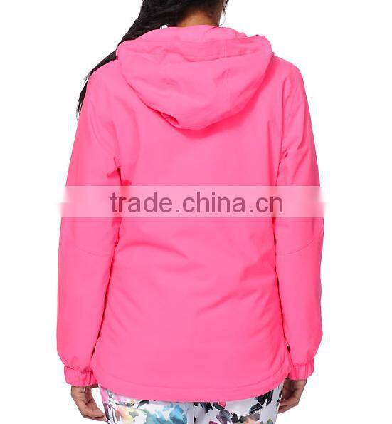OEM Custom Girl Chassis Casual Pink Snowboard Jacket 2014