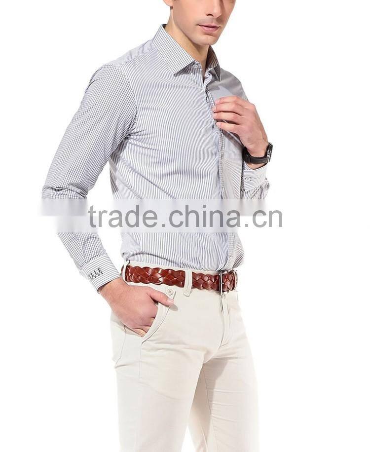 cotton vertical stripes fabric men's dress shirts