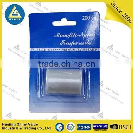 100% nylon sewing thread with Plastic pipe in blister card