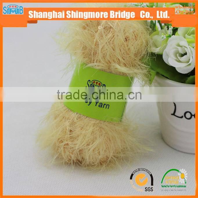 China yarn supplier wholesale feather knitting yarn with sequins for knitting sweater