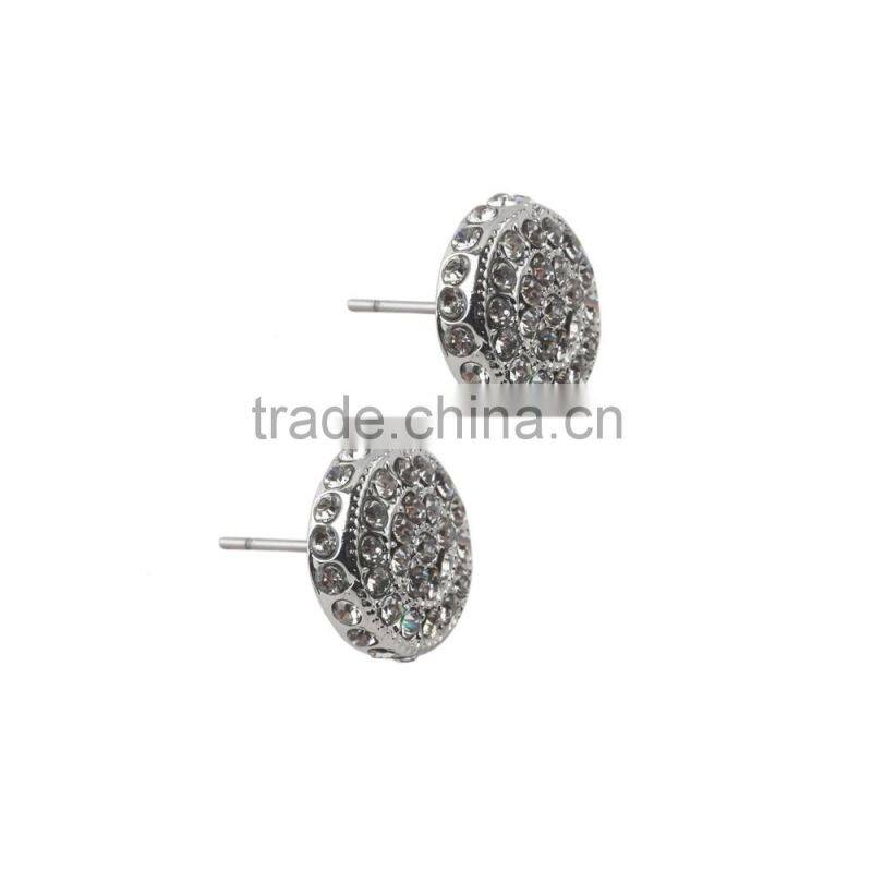 Customized Unisex 925 Sterling Silver Round Heavy Cartilage Hiphop Earrings Studs Jewelry Wholesale