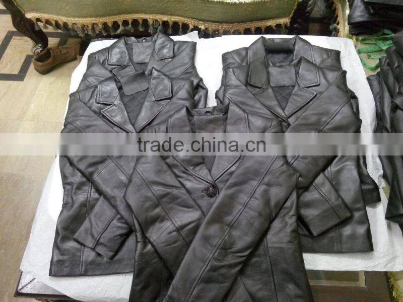 Custom Made High Quality Women Leather Jacket in lambskin