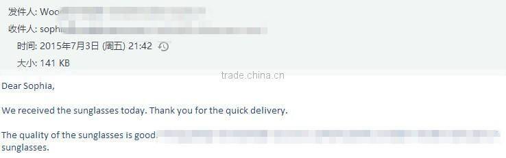 custom high quality bamboo sunglasses PC frame AC smoke lenses sunglasses DLR6013