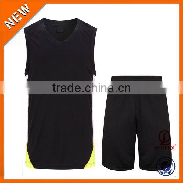 wholesale men sport wear, european reversible blank basketball jersey H-630