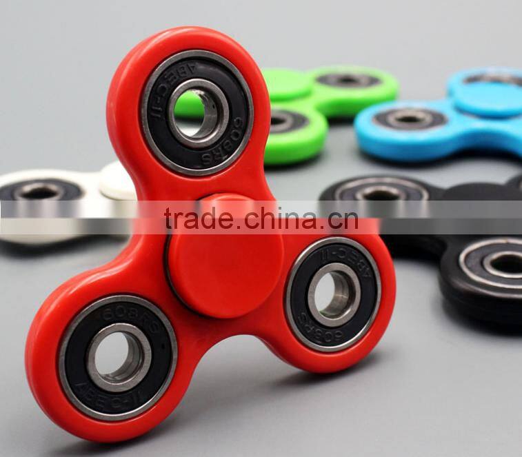 Tri-Spinner Fidget Hand Spinner Toy Stress Reducer Focus Toy Relieves ADHD Anxiety and Boredom Guarantee 3 min / Spin Time