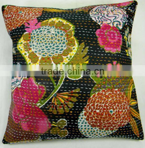 TRADITIONAL HANDMADE KANTHA WORK CUSHION COVERS