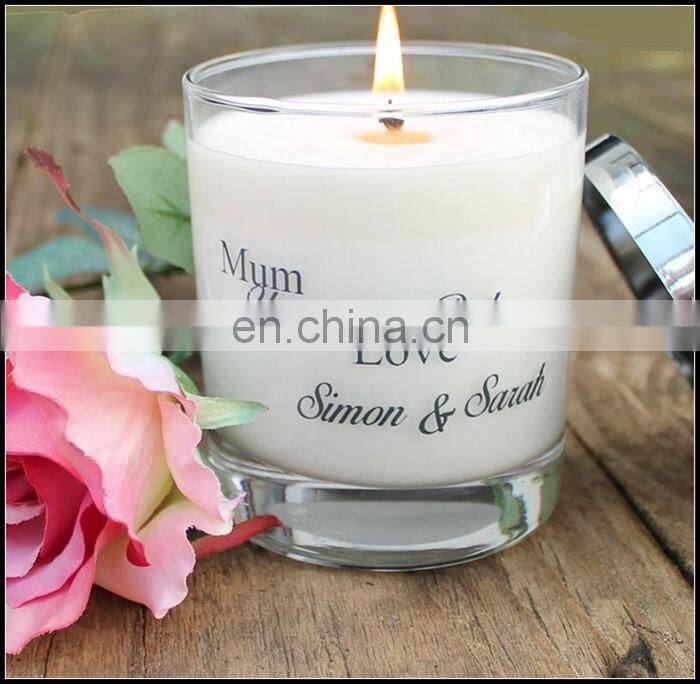 Heart style Mothers day glass cup candle