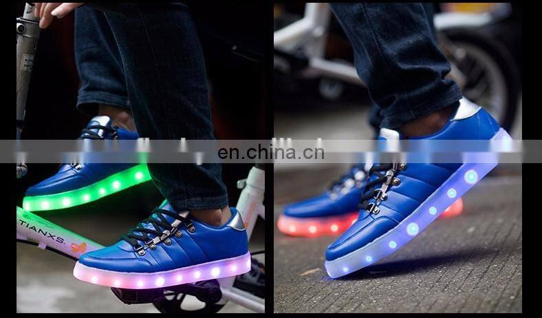 Wholesale men leisure shoes colorful glowing shoes lights up led luminous shoes mens