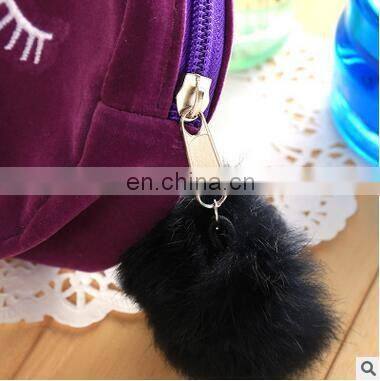 Coin Purse New 3D Girl Wallet Bag Ladies Face Zipper Mini Cat Animal Coin Purse Children's Purse Plush Coins Pouch Kawaii Bag