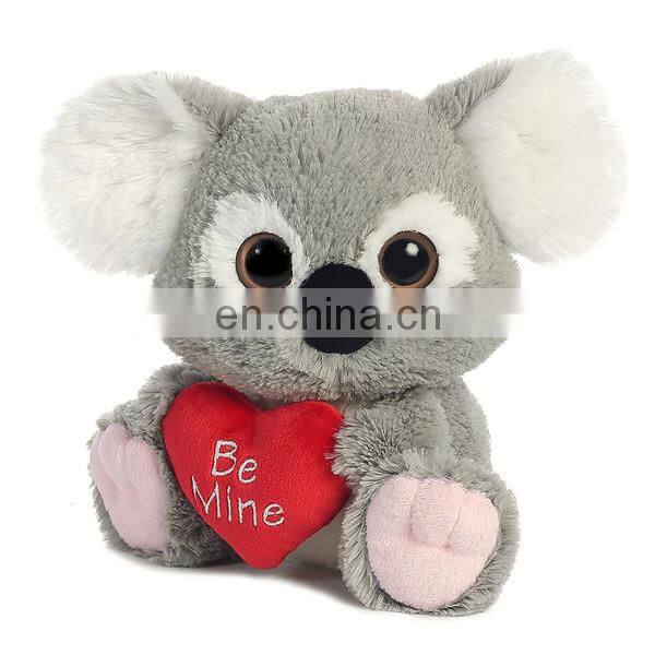 Grey Koala Bear Soft Toy With Ribbon Bowknot Cheap Wholesale Stuffed Animal Baby Koala Plush Toy