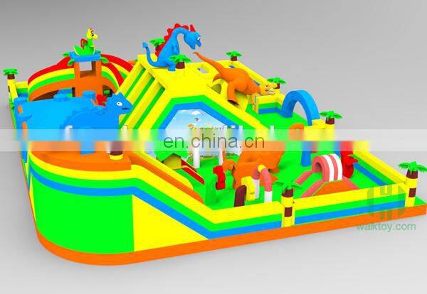 Dinosaur theme import from china inflatable amusement park games for sale