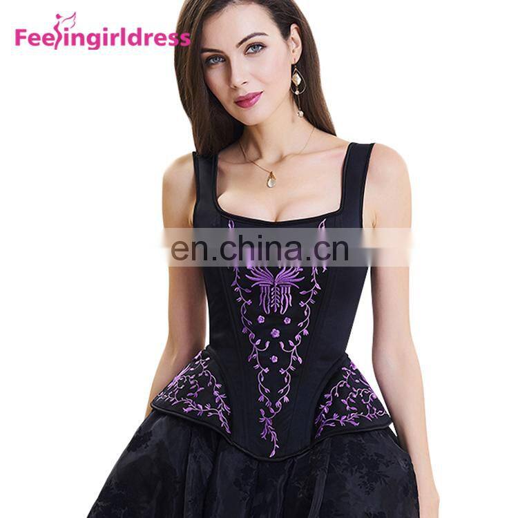Lace Up Back Plus Size Thermal Waist Leather Overbust Corset