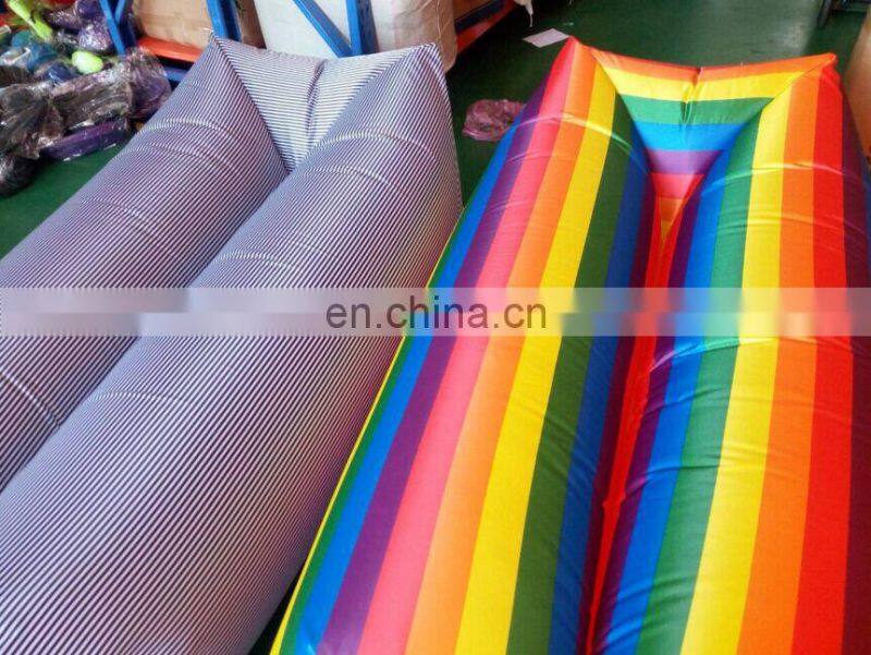 Inflatable lounge bag hammock air bed banana sofa