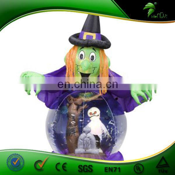 Custom Design Durable PVC Inflatable Halloween Witch For Holiday
