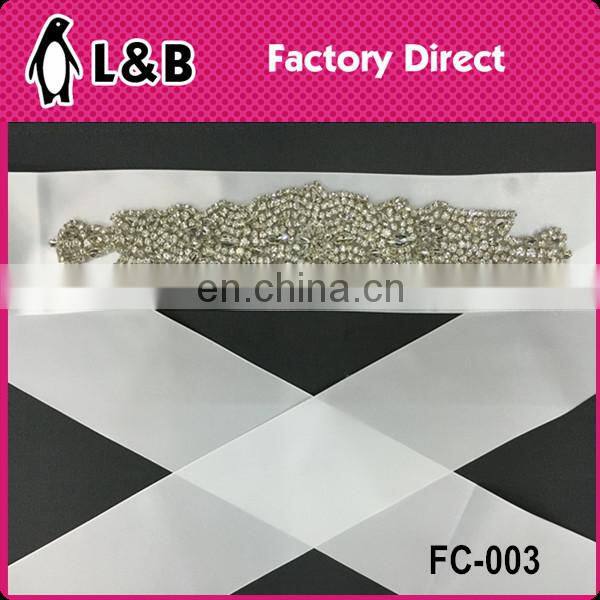 best selling crystal rhinestone belt for wedding dress