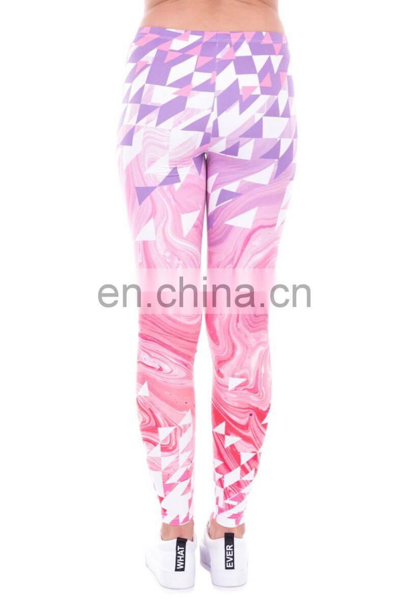 Triangles pink marble femme elastic jogging slim stretch cheap wholesale brand gym sexy sale print leggings for woman