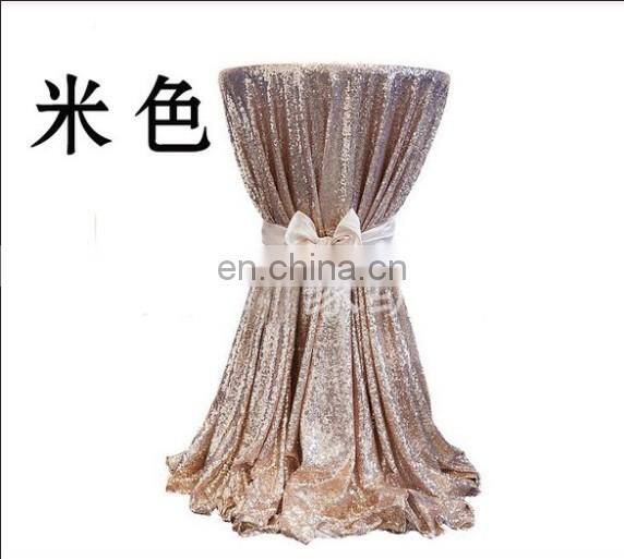 Shiny sequin table cloth, bistro cover,cocktail table cover for wedding decoration for open-air bar