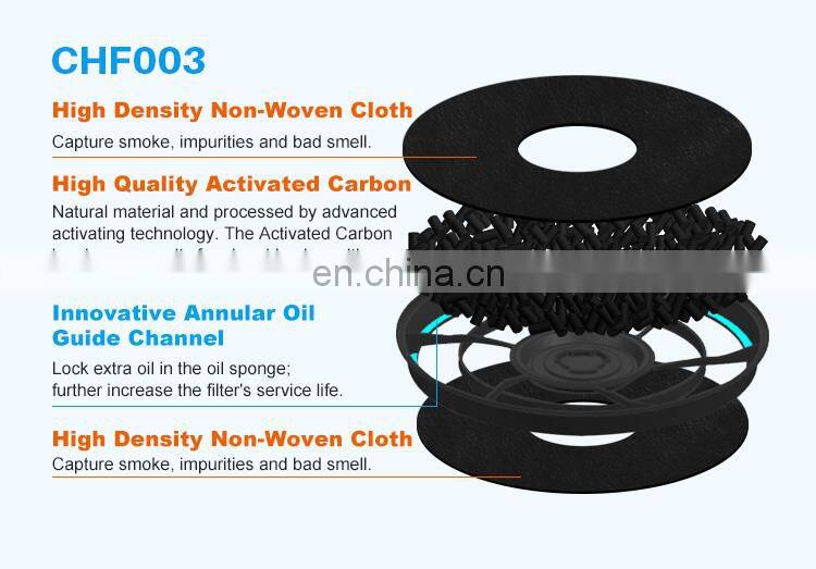 Activated carbon charcoal air filter Cooker hood charcoal filter extractor hood filter