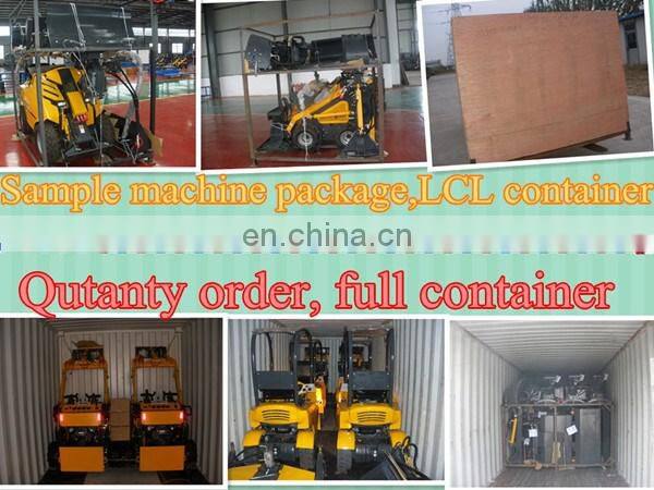 low price Hysoon mini skid steer loader with grapple
