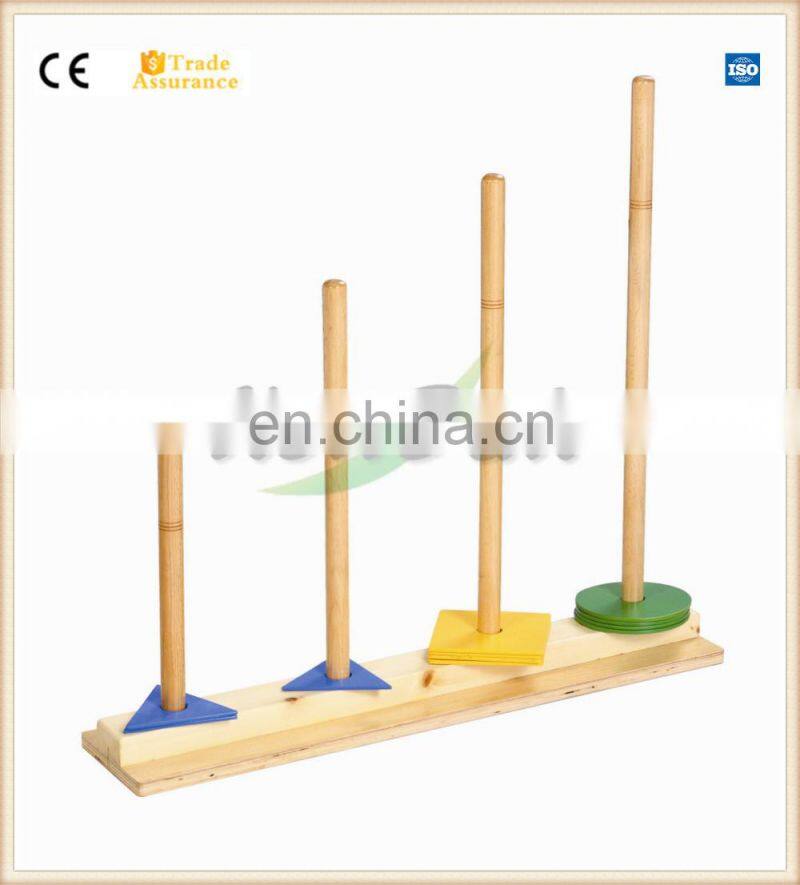 Vertical Wooden Table Top Game Quoit physical therapy for disabled