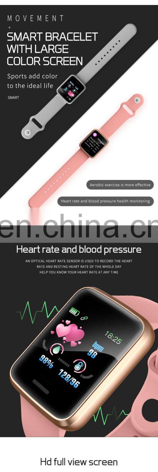 Smart Wrist Watch Without Sim Card Full Touch Screen Heart Rate Monitor Body Temperature Ecg Body Temperature Smart Watch