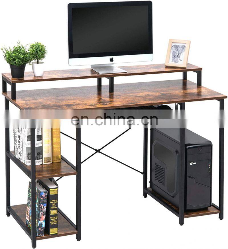 Computer Desk with Storage Shelves Study Table