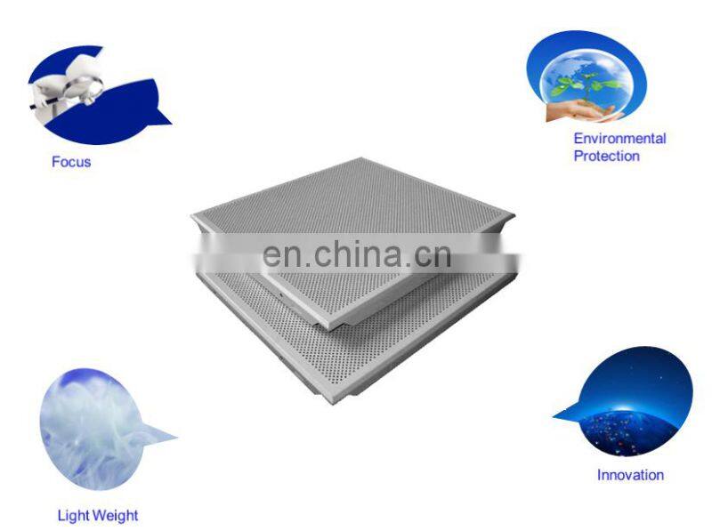 600x600 Aluminum Sheet Metal Ceiling light baffle aluminum ceiling system