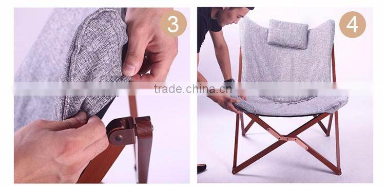 Elegant Wooden Material Camping Chair