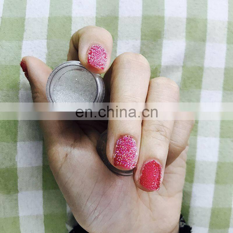 AB Color Caviar Beads Nail Art Decoration Mini Glitter Micro Pearl Manicure 3D 3 Colors Available