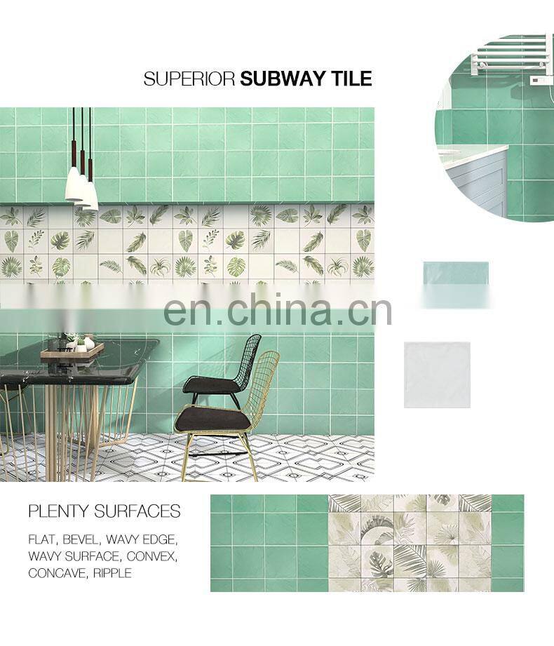 Foshan JBN 200x200mm plain white color cheap brick subway porcelain ceramic tiles for wall C620001