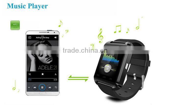 Waterproof watch U8 Smart Bluetooth Watch with 1.44''Touch Screen Mic for Android Devices