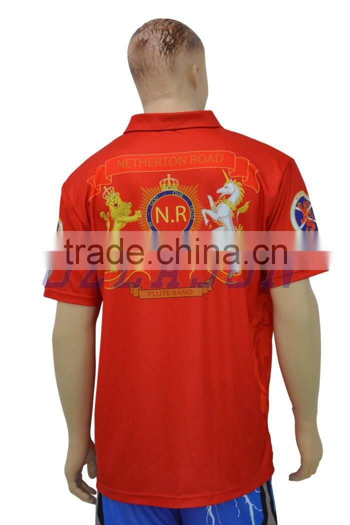 Custom made men's embroidered logo high quality polo shirt