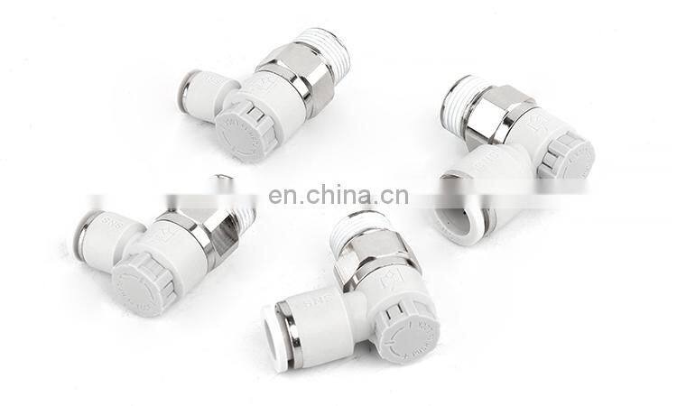 SNS AS-F Series plastic elbow air flow throttle valve pneumatic speed controller