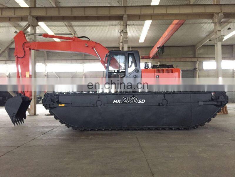 Small 10t dredging amphibious excavator HK100SD for wetland and swamp work