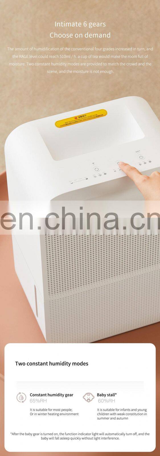 New Mijia Deerma Fog free air humidifier 510ml/h intelligent household mute bedroom water air conditioner pregnant women and inf