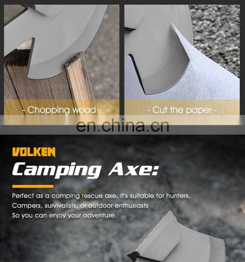 Camping Kit Multi Function Stainless Steel Axe Camping Axe With Sheath Rubber And Plastic Material