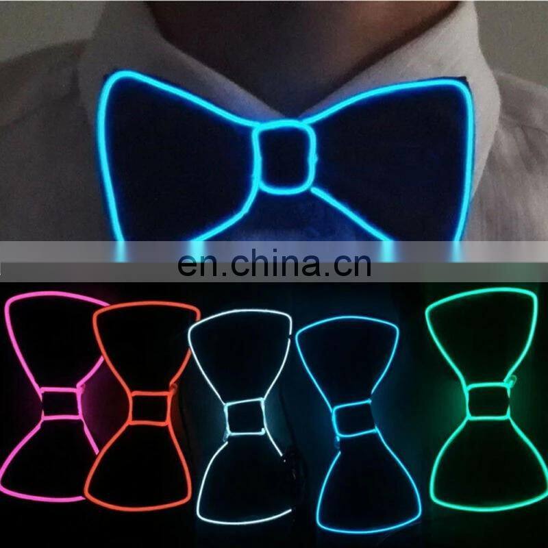 Led Light Up Bow Tie Neon Necktie Masquerade Party Luminous Bow Tie Glow In The Dark Birthday Wedding Cosplay Costume Supplies