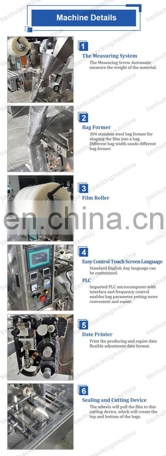 Automatic 4 side seal ginger powder spice powder packaging machine