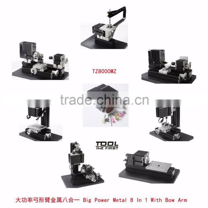 China supplier newest design Big Power Metal 8 In 1 With Bow Arm tool kit for hobby amateur