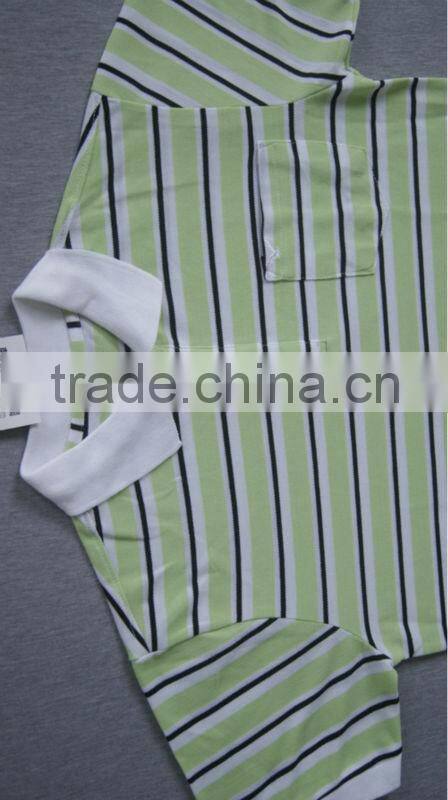 Hot sell!2013 100% polyester men striped polo shirt/mens polo collar striped t shirt