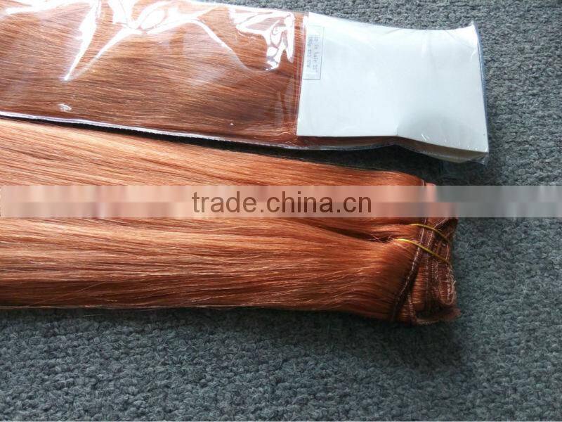 Fashional colored 100% human remy silky lace clip in hair extensions
