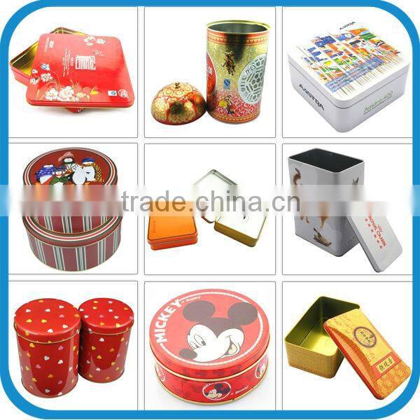 Custom size round tin bucket with handle