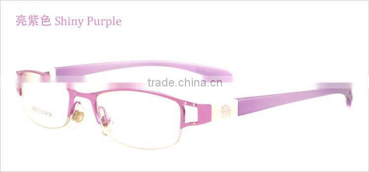 Style colored design full frame metal TR90 changeable temple for women eyewear