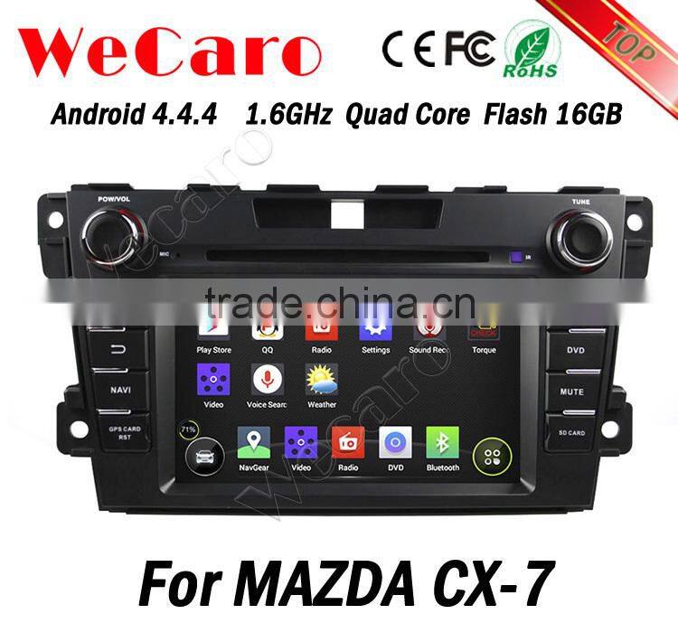Wecaro in dash 2 din touch screen Android 4.4.4 gps navigation radio media car dvd player for mazda cx-7
