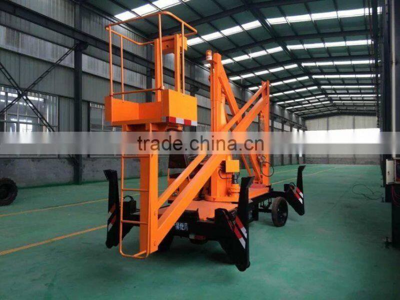 Lifting height 25m, 230kg load capacity Self-propelled articulated boom lift/aerial access work platform for man lift