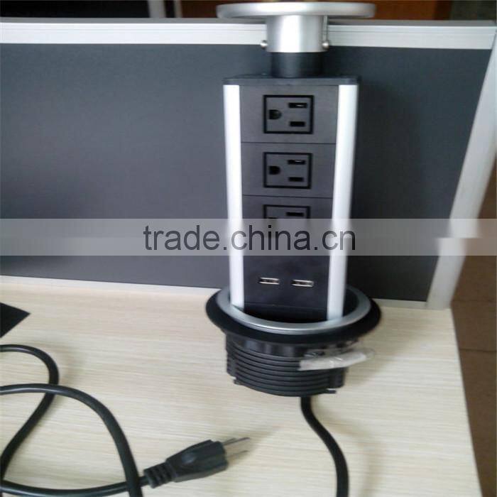 BW-K62 Kitchen/Table Hidden Pop Up Furniture Mounted Socket